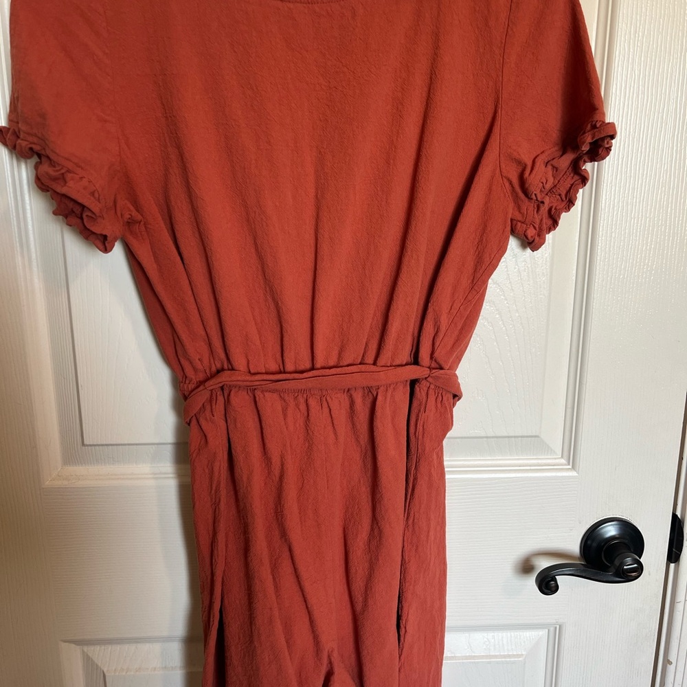 SHEIN Terracotta Short Sleeve Dress